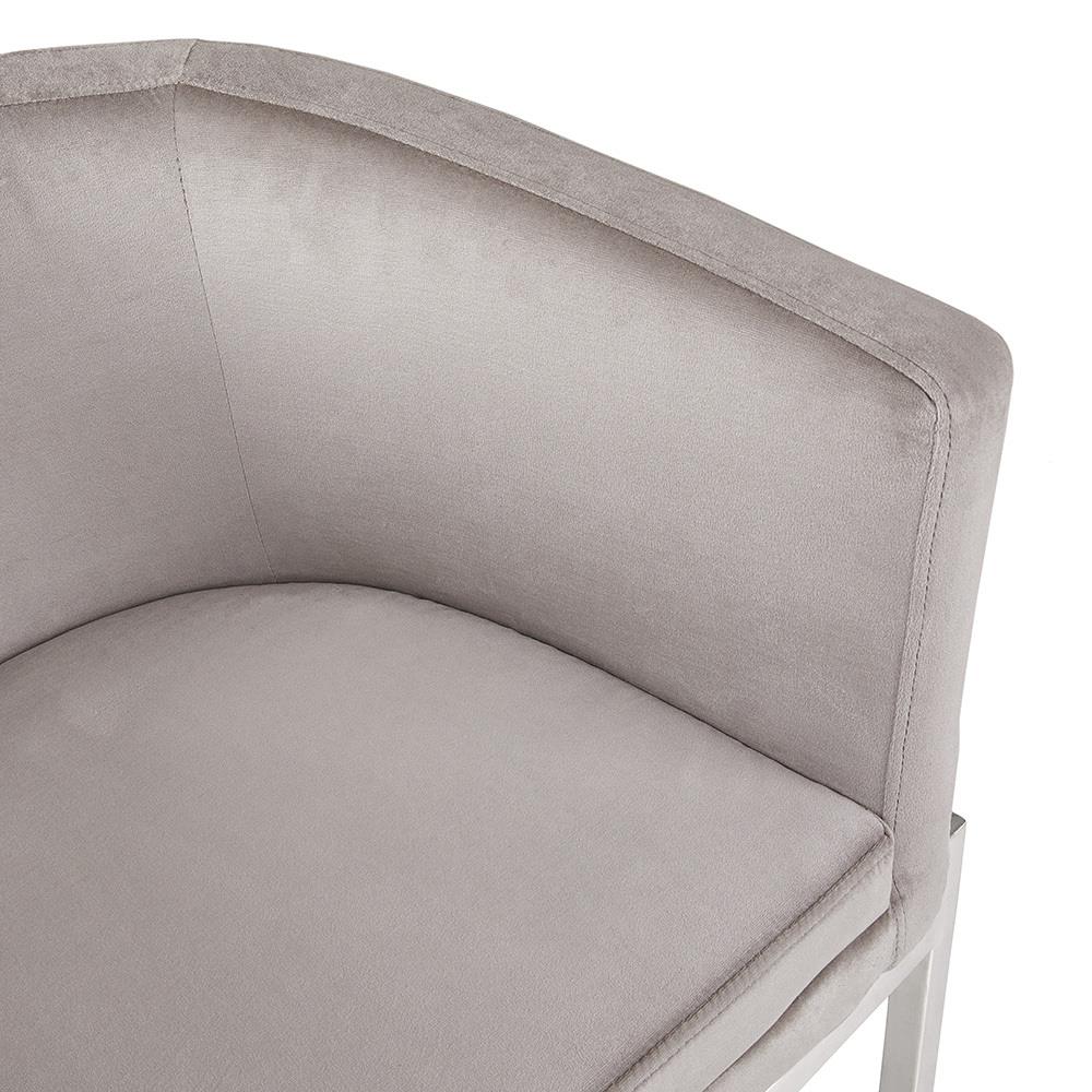 Fauteuil d'appoint Anton en velours gris