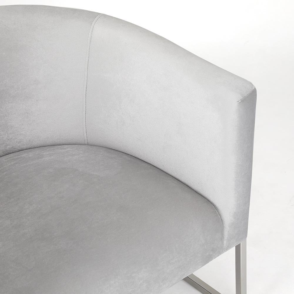 Honeycomb Chair Grey Velvet