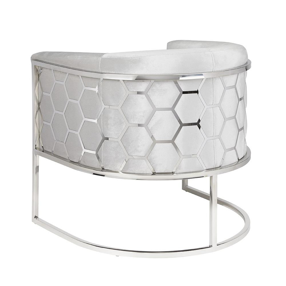 Honeycomb Chair Grey Velvet