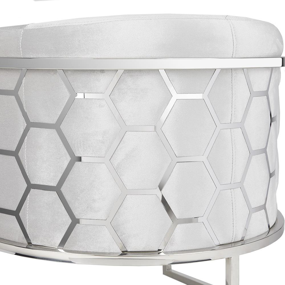 Honeycomb Chair Grey Velvet