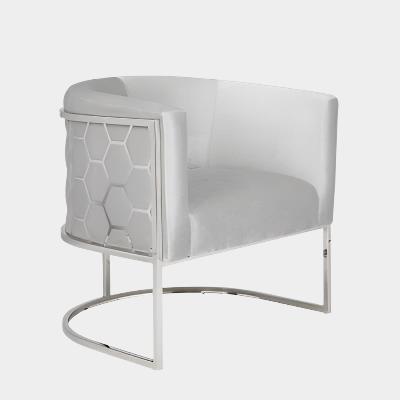 Honeycomb Chair Grey Velvet