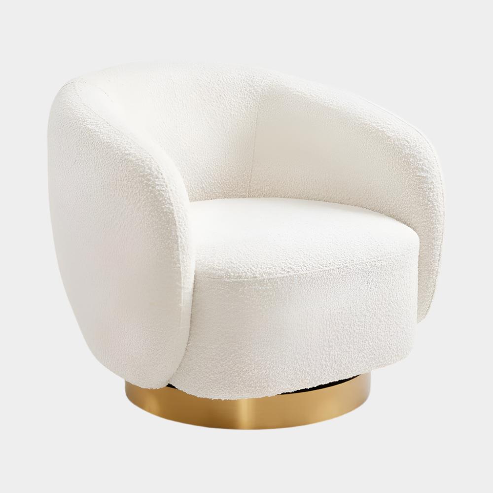 Fauteuil d'appoint Aspen Gold en tissu bouclé