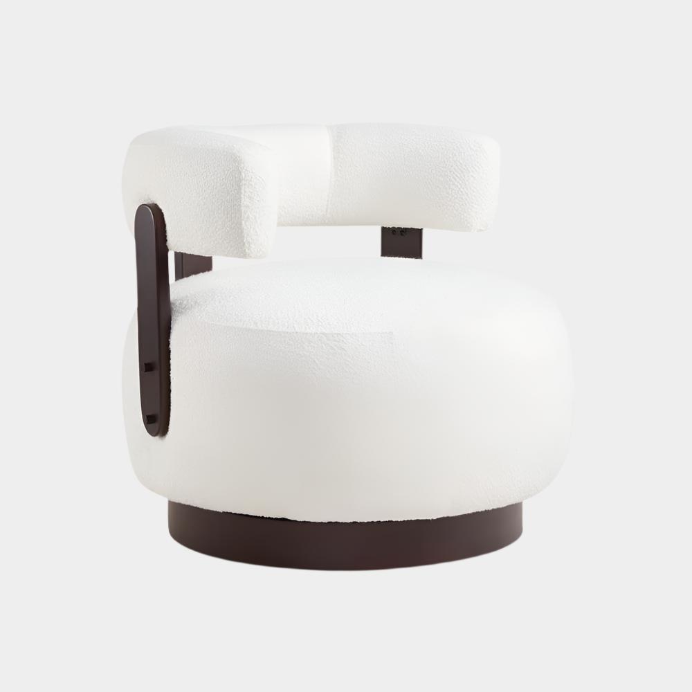 Fauteuil d'appoint Cornwell Boucle blanche