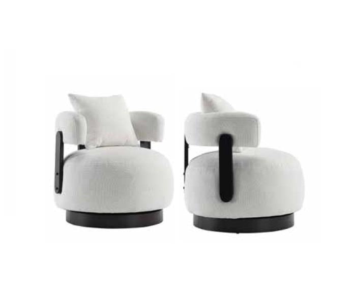 Fauteuil d'appoint Cornwell Boucle blanche
