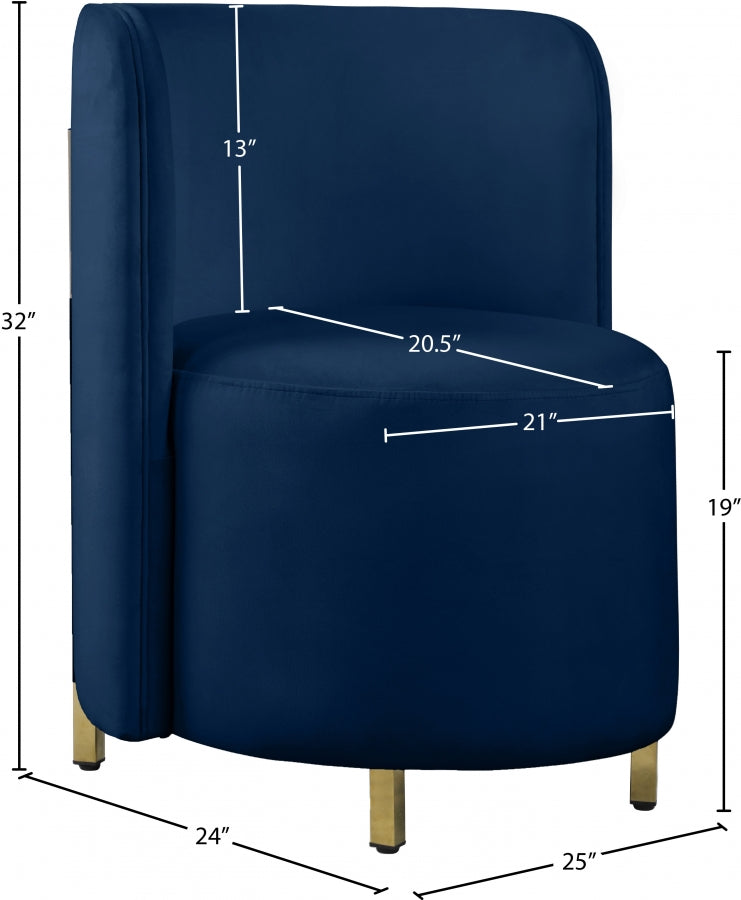 Fauteuil d'appoint rembourré en chenille Vivi