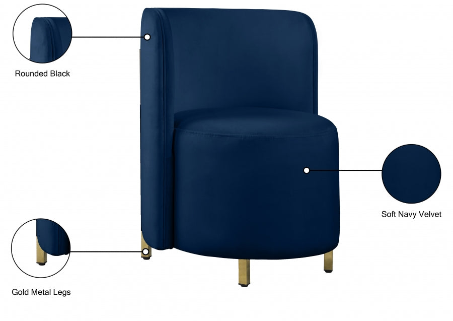 Fauteuil d'appoint rembourré en chenille Vivi
