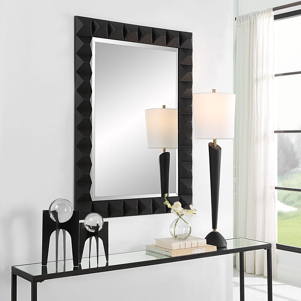 Studded Mirror, Black
