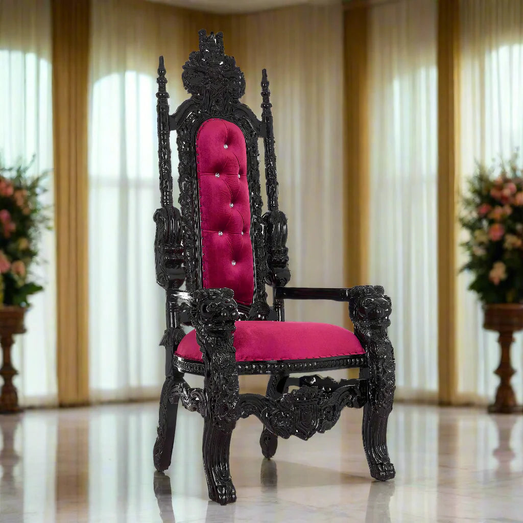 King David Lion Throne Chair - Velvet