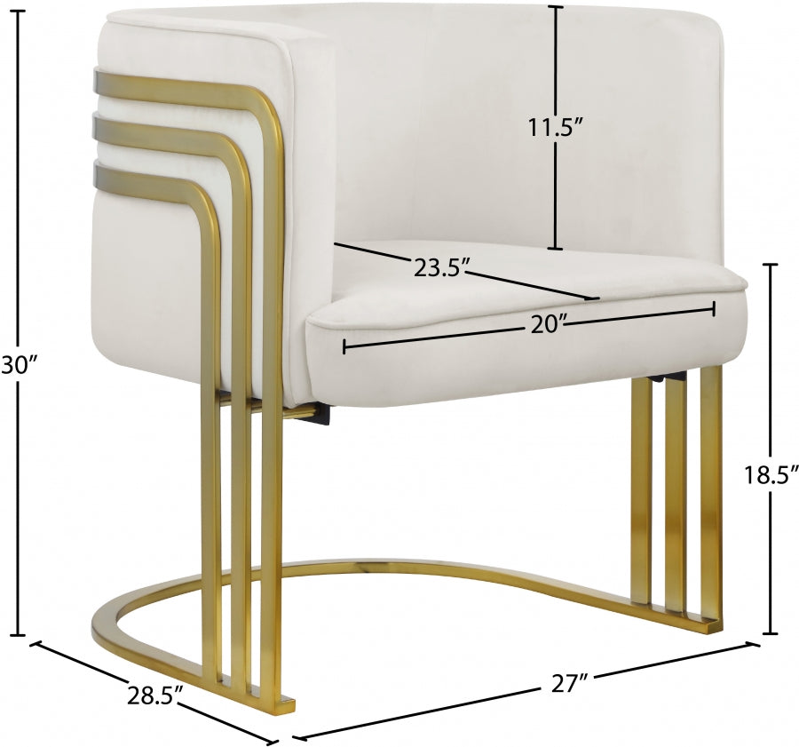 Fauteuil d'appoint rembourré en chenille Vivi
