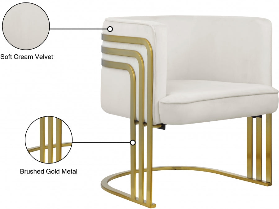 Fauteuil d'appoint rembourré en chenille Vivi