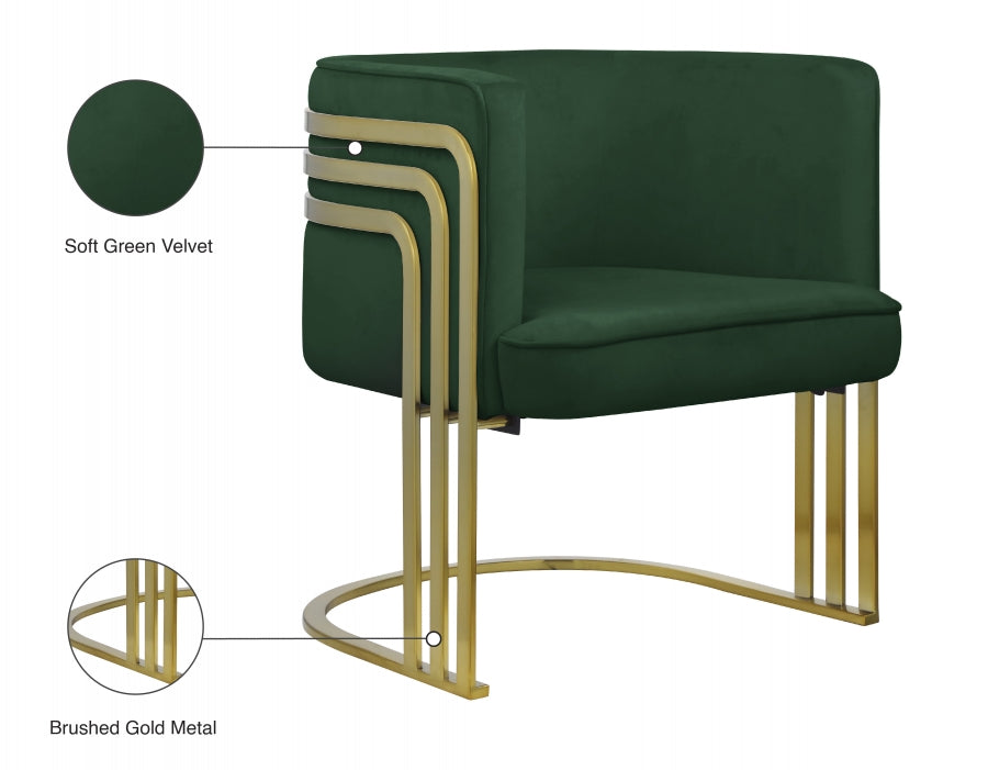 Fauteuil d'appoint rembourré en chenille Vivi