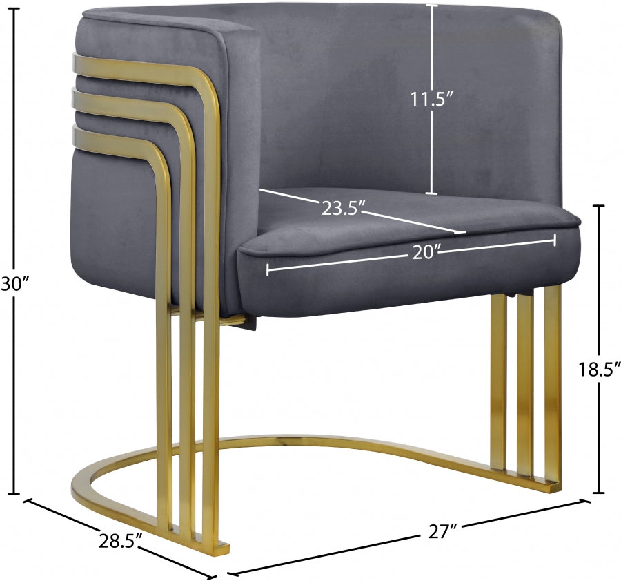 Fauteuil d'appoint rembourré en chenille Vivi