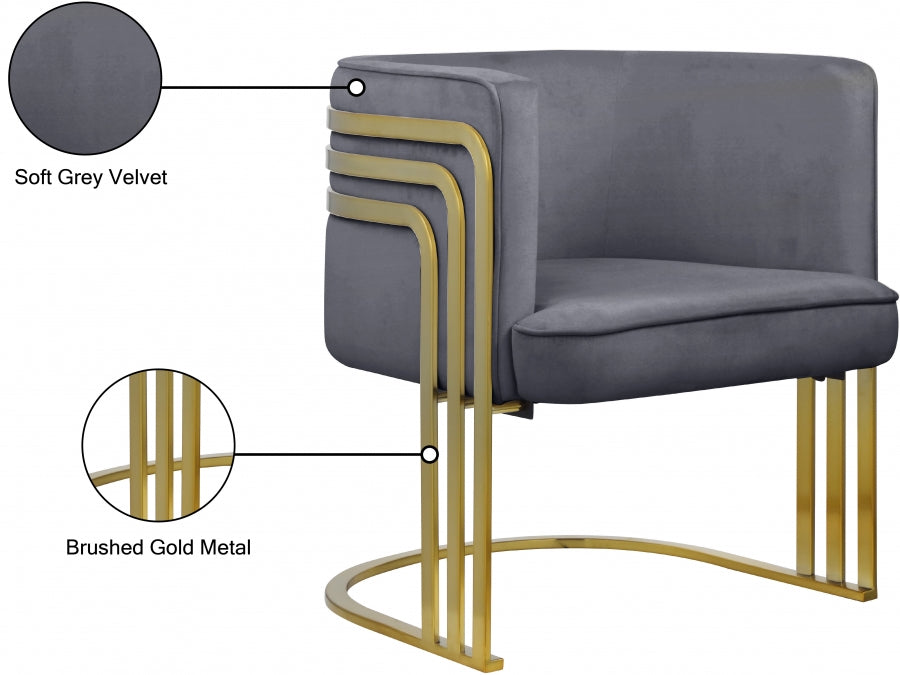 Fauteuil d'appoint rembourré en chenille Vivi