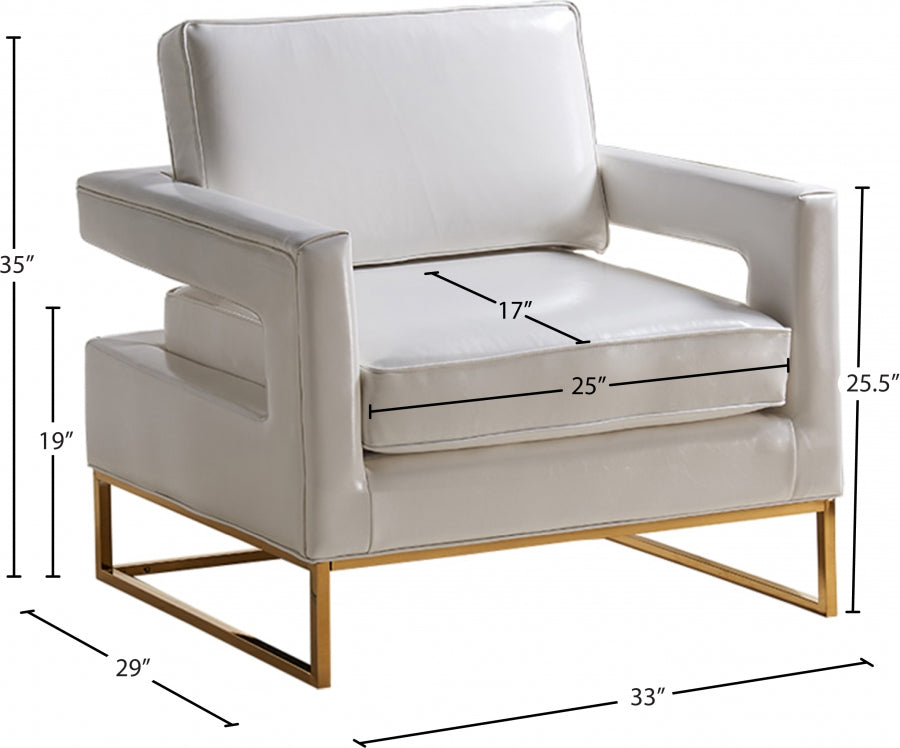 Fauteuil d'appoint rembourré en chenille Vivi