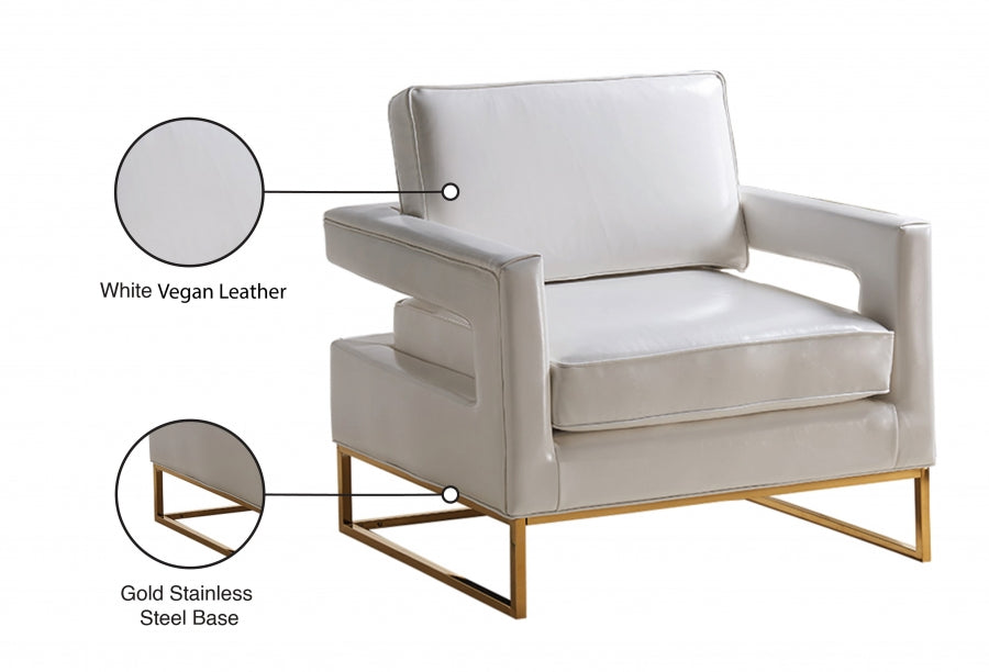 Fauteuil d'appoint rembourré en chenille Vivi