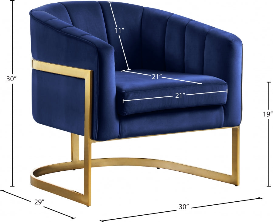 Fauteuil d'appoint rembourré en chenille Vivi