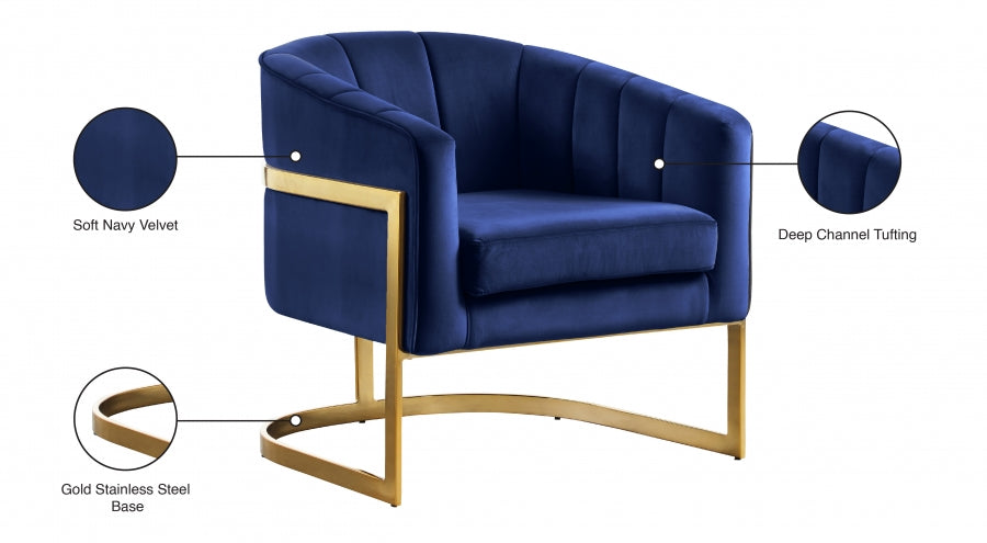 Fauteuil d'appoint rembourré en chenille Vivi
