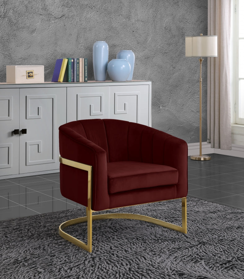 Fauteuil d'appoint rembourré en chenille Vivi