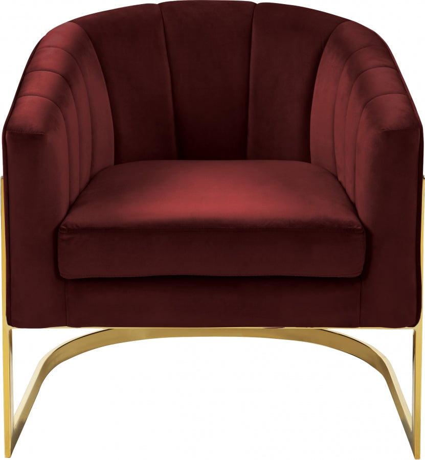 Fauteuil d'appoint rembourré en chenille Vivi