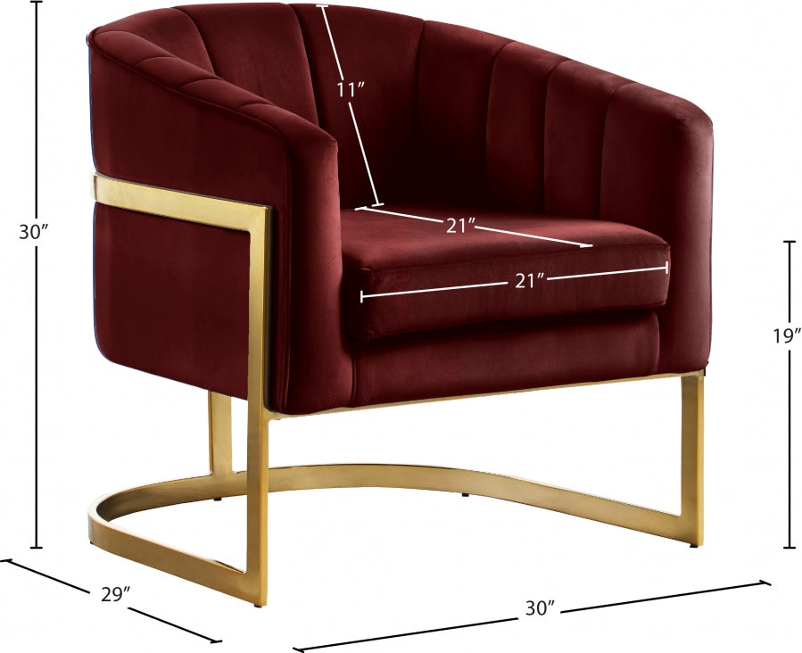 Fauteuil d'appoint rembourré en chenille Vivi