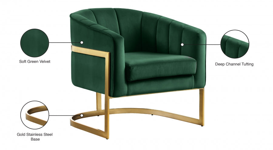 Fauteuil d'appoint rembourré en chenille Vivi