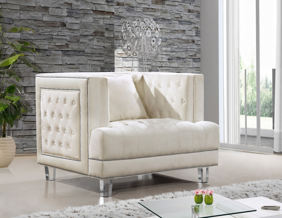 Fauteuil d'appoint rembourré en chenille Vivi