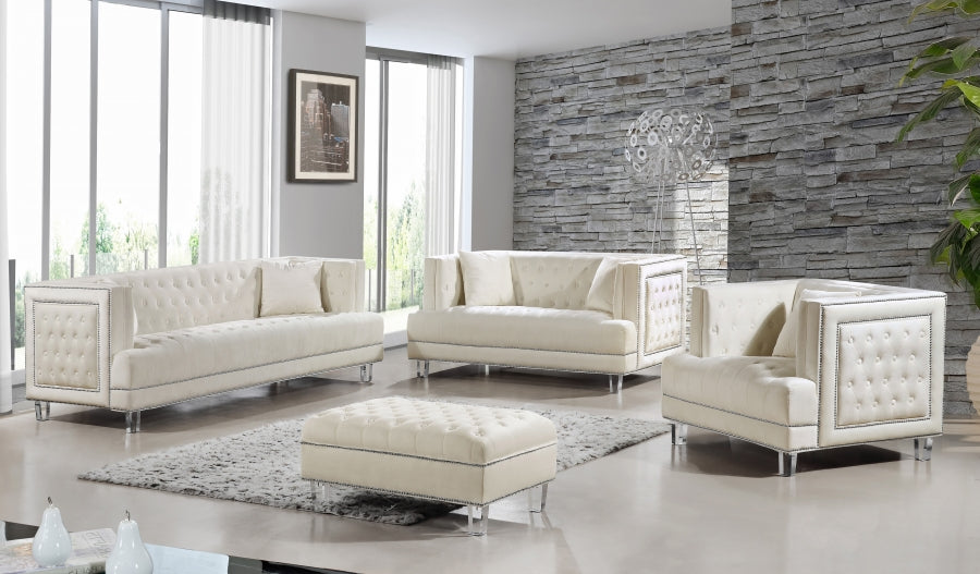 Fauteuil d'appoint rembourré en chenille Vivi