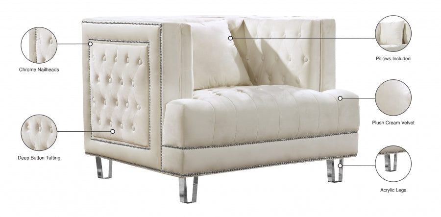 Fauteuil d'appoint rembourré en chenille Vivi
