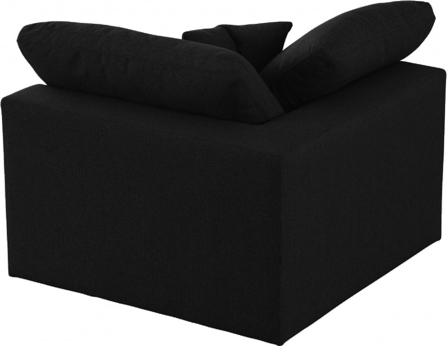 Serene Linen Textured Fabric Upholstered Deluxe Comfort Modular Corner Chair