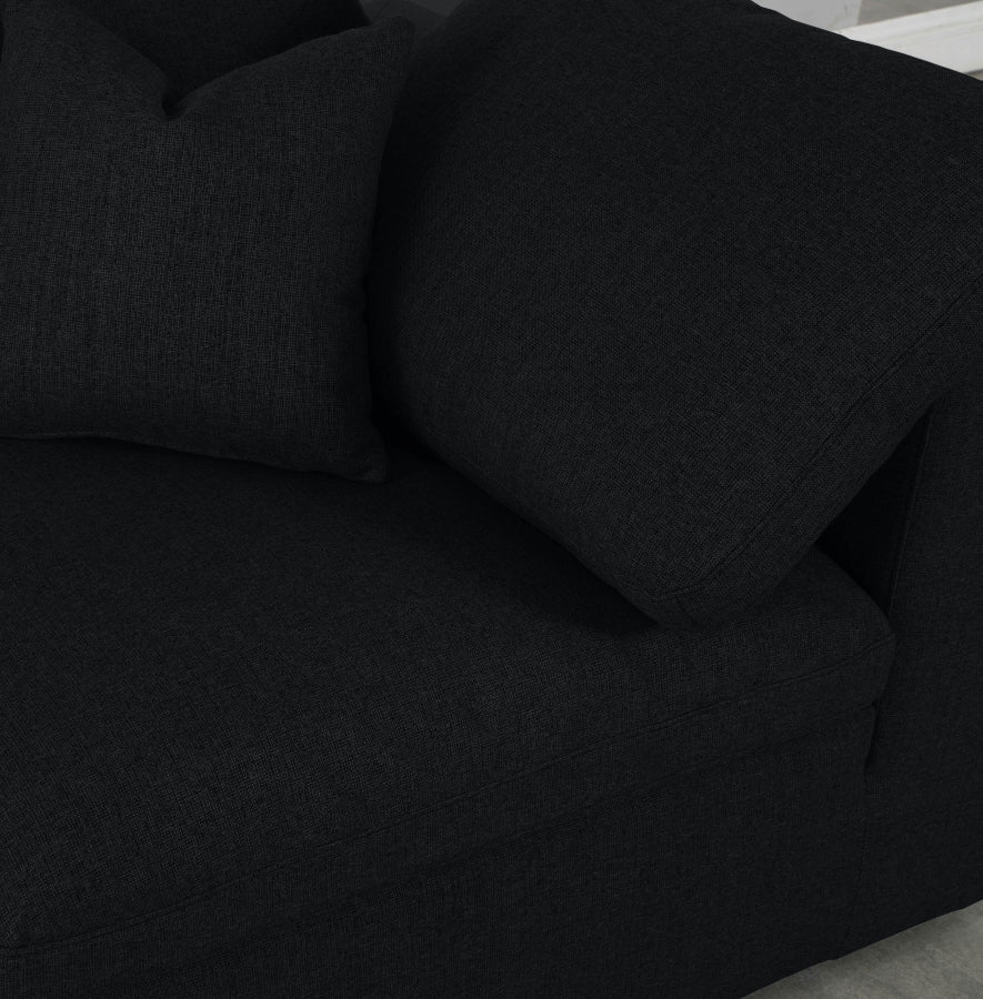 Serene Linen Textured Fabric Upholstered Deluxe Comfort Modular Corner Chair