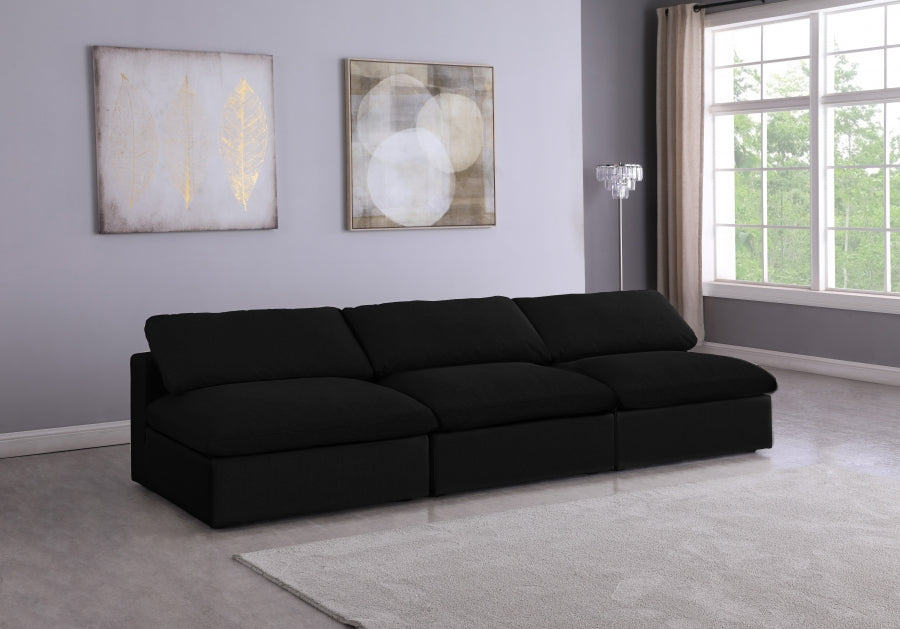 Canapé modulaire sans accoudoirs de luxe en tissu texturé Serene Linen