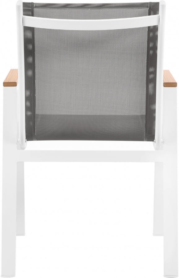 Nizuc Mesh Water Resistant Fabric Outdoor Patio Dining Arm Chair