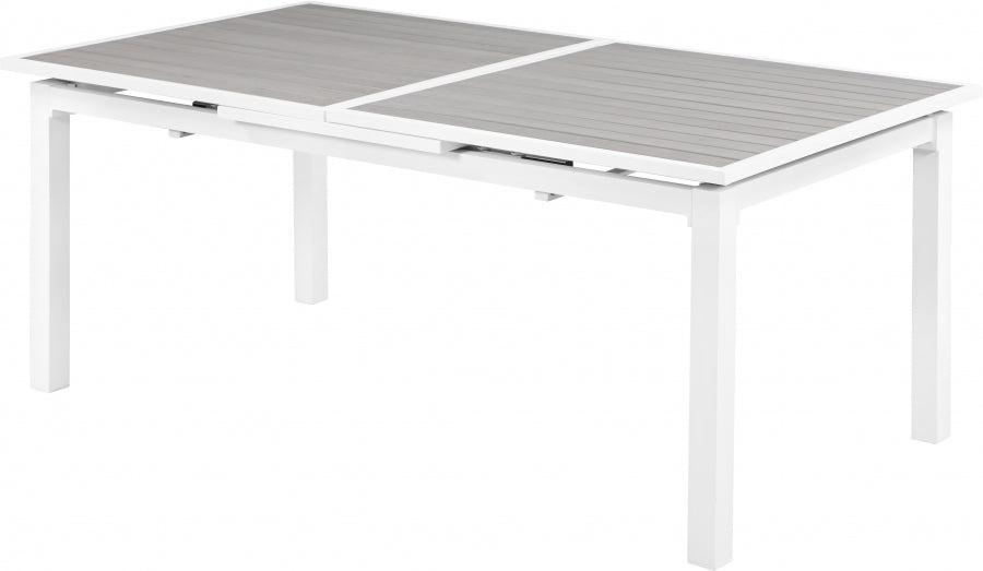 Nizuc 77" Aluminum Outdoor Patio Extendable Dining Table