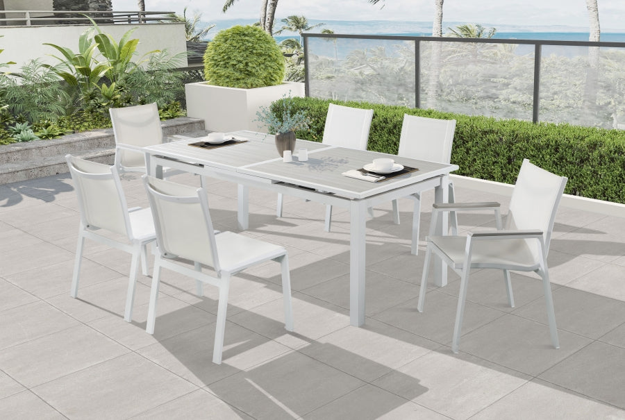 Nizuc 77" Aluminum Outdoor Patio Extendable Dining Table