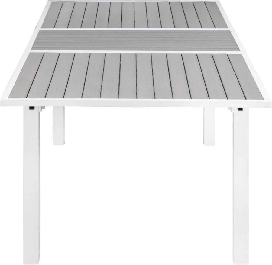 Nizuc 77" Aluminum Outdoor Patio Extendable Dining Table