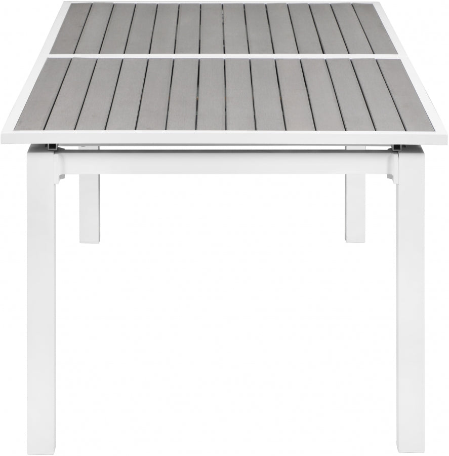 Nizuc 77" Aluminum Outdoor Patio Extendable Dining Table