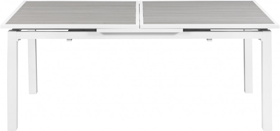 Nizuc 77" Aluminum Outdoor Patio Extendable Dining Table