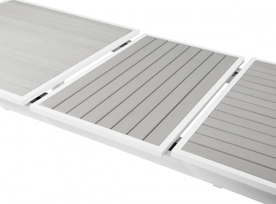 Nizuc 77" Aluminum Outdoor Patio Extendable Dining Table