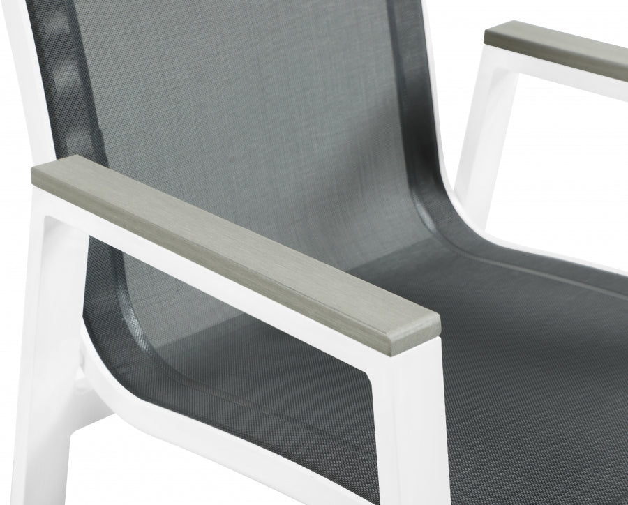 Nizuc Mesh Water Resistant Fabric Outdoor Patio Dining Arm Chair