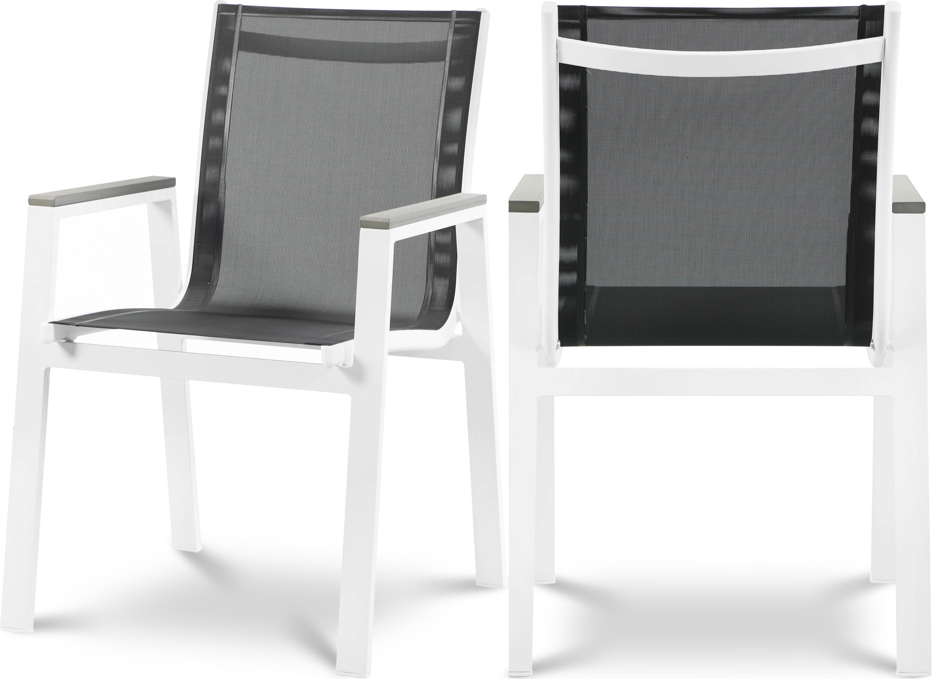 Nizuc Mesh Water Resistant Fabric Outdoor Patio Dining Arm Chair