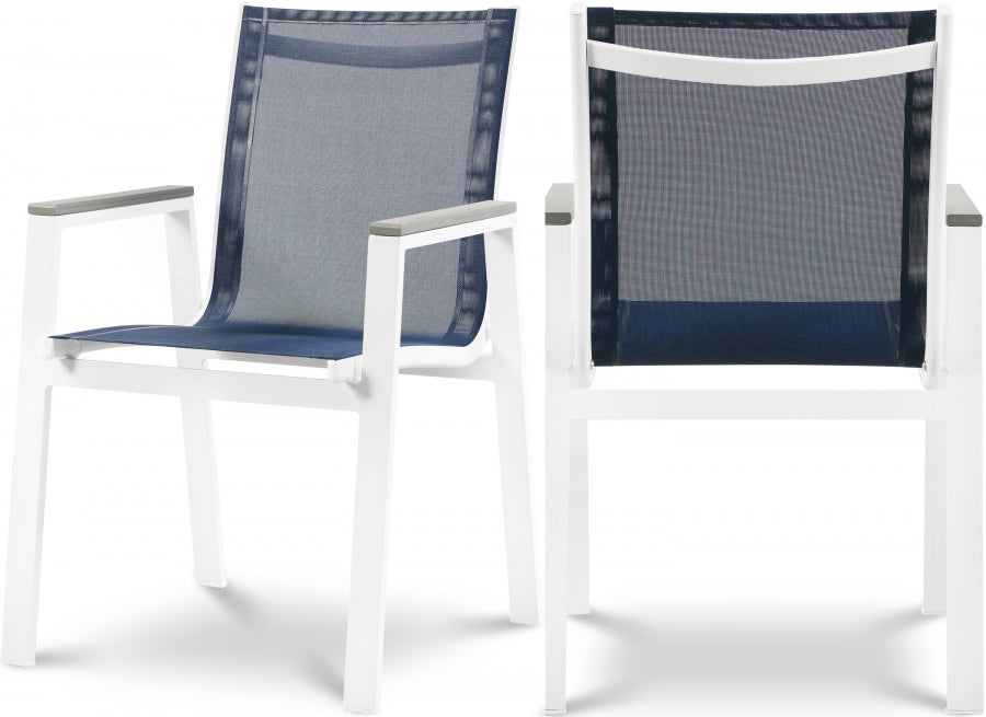 Nizuc Mesh Water Resistant Fabric Outdoor Patio Dining Arm Chair
