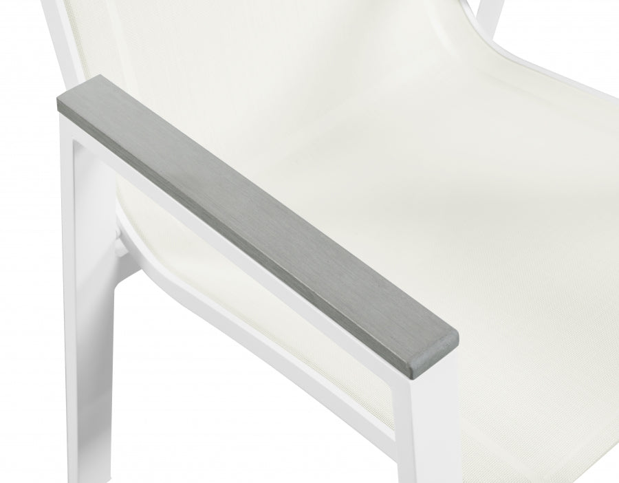 Nizuc Mesh Water Resistant Fabric Outdoor Patio Dining Arm Chair