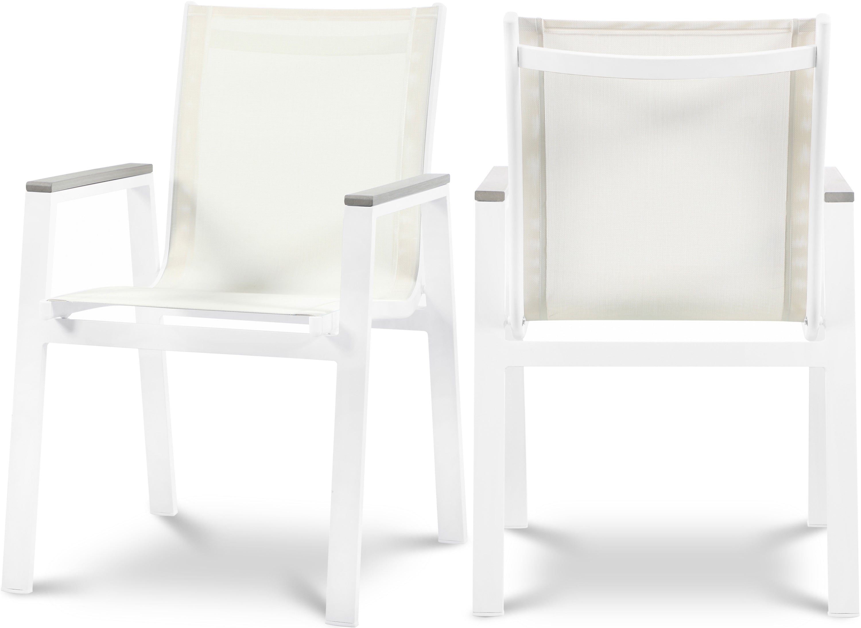 Nizuc Mesh Water Resistant Fabric Outdoor Patio Dining Arm Chair