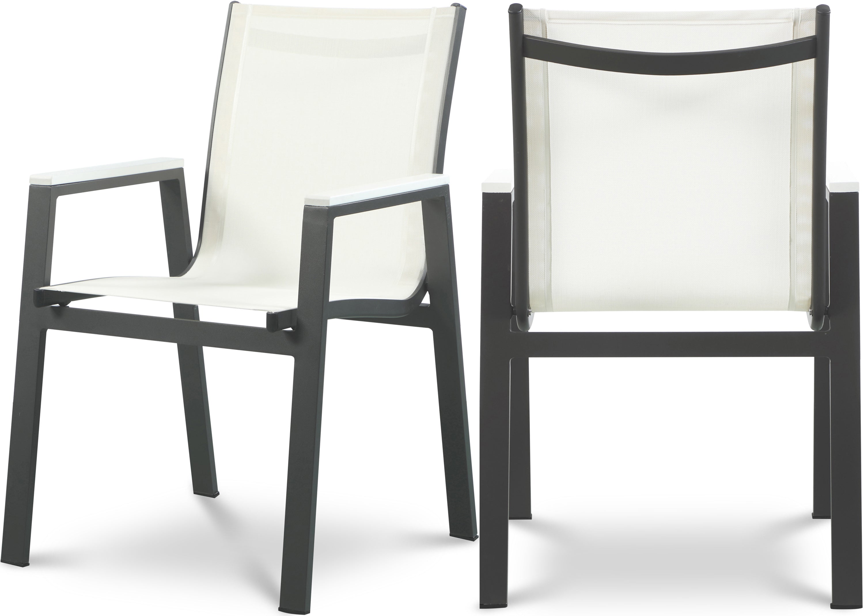 Nizuc Mesh Water Resistant Fabric Outdoor Patio Dining Arm Chair