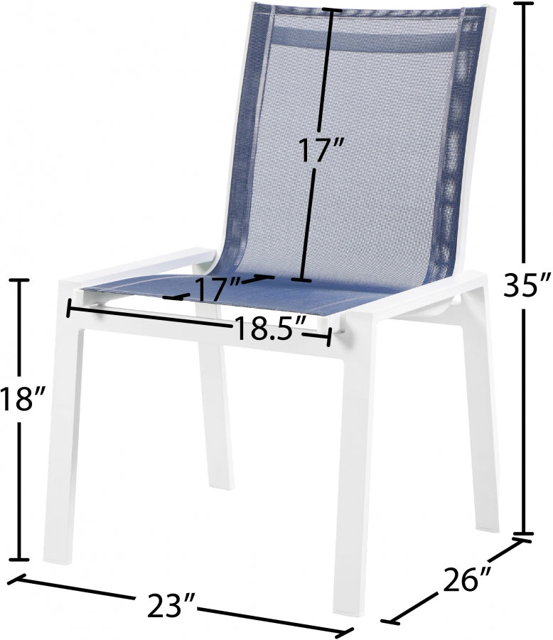 Nizuc Mesh Water Resistant Fabric Outdoor Patio Dining Chair