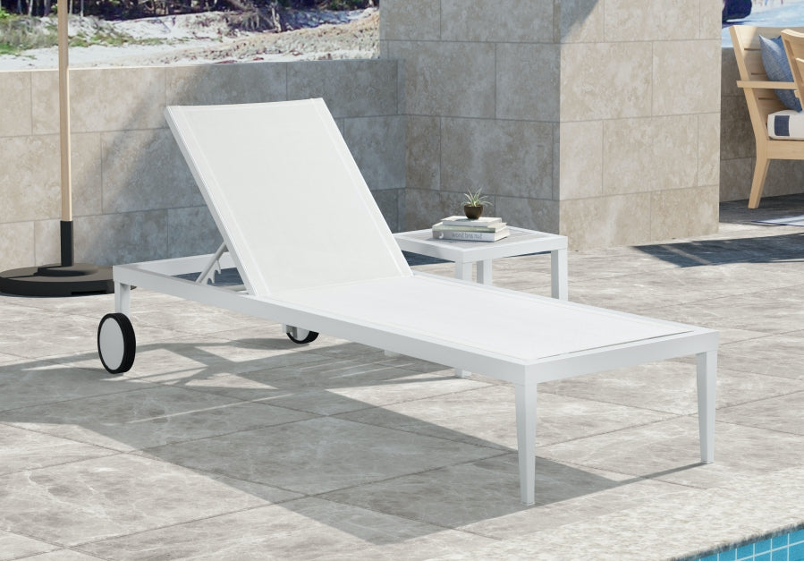 Nizuc Mesh Water Resistant Fabric Outdoor Patio Adjustable Sun Chaise Lounge Chair