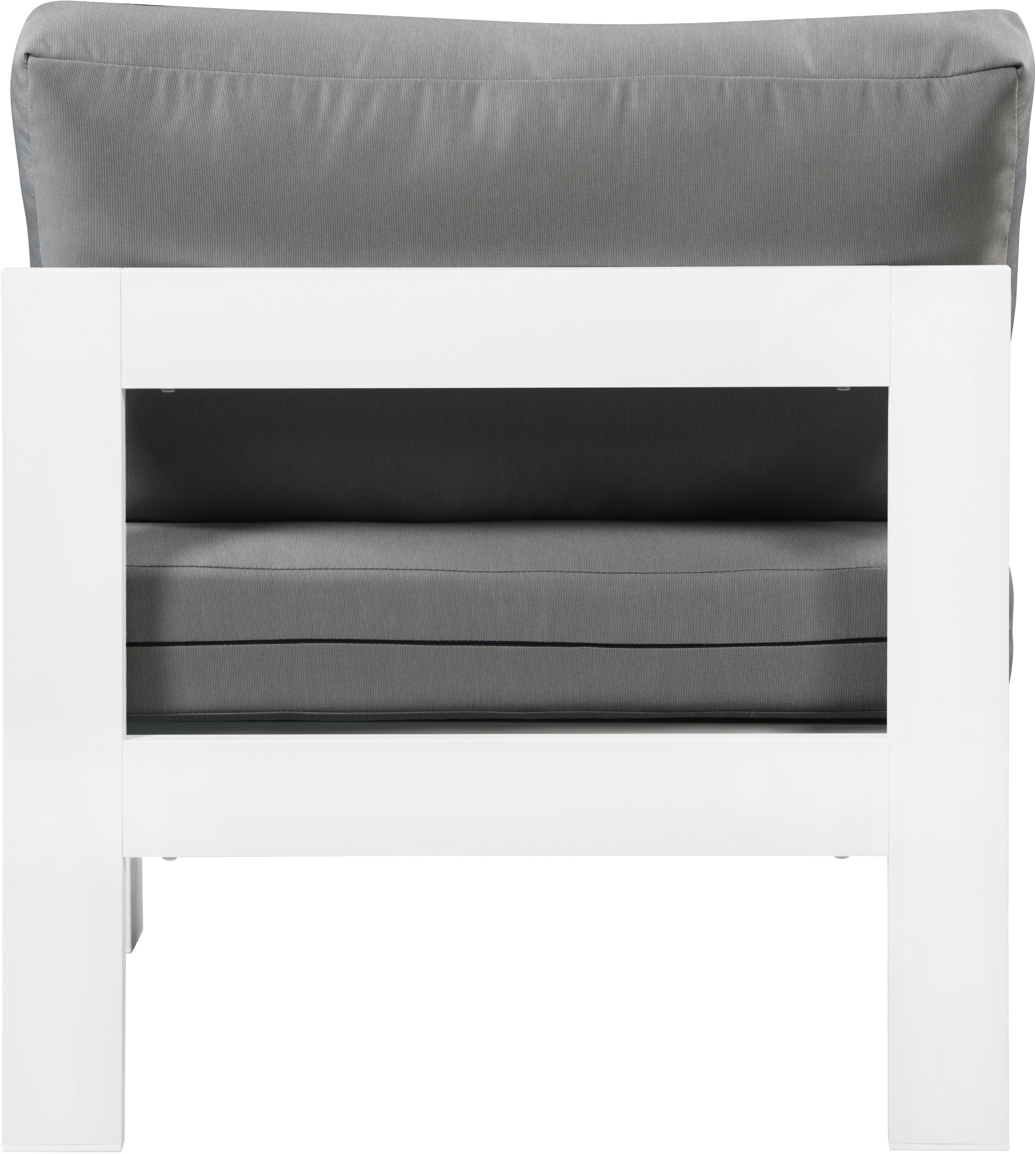 Chaise modulaire sans accoudoirs en aluminium pour patio extérieur Nizuc