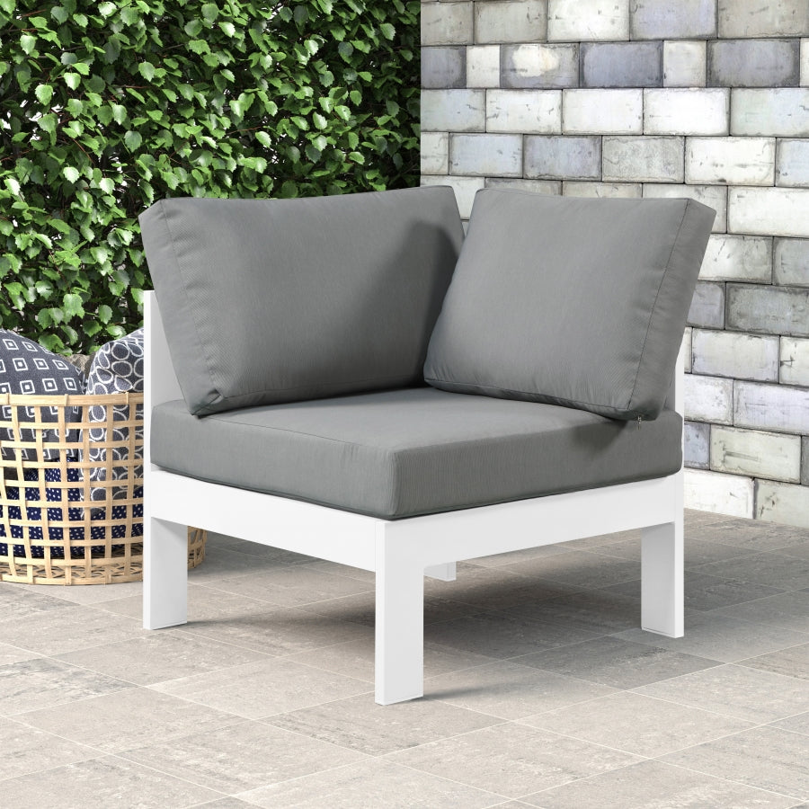 Nizuc Water Resistant Fabric Upholstered Outdoor Patio Modular Corner Chair
