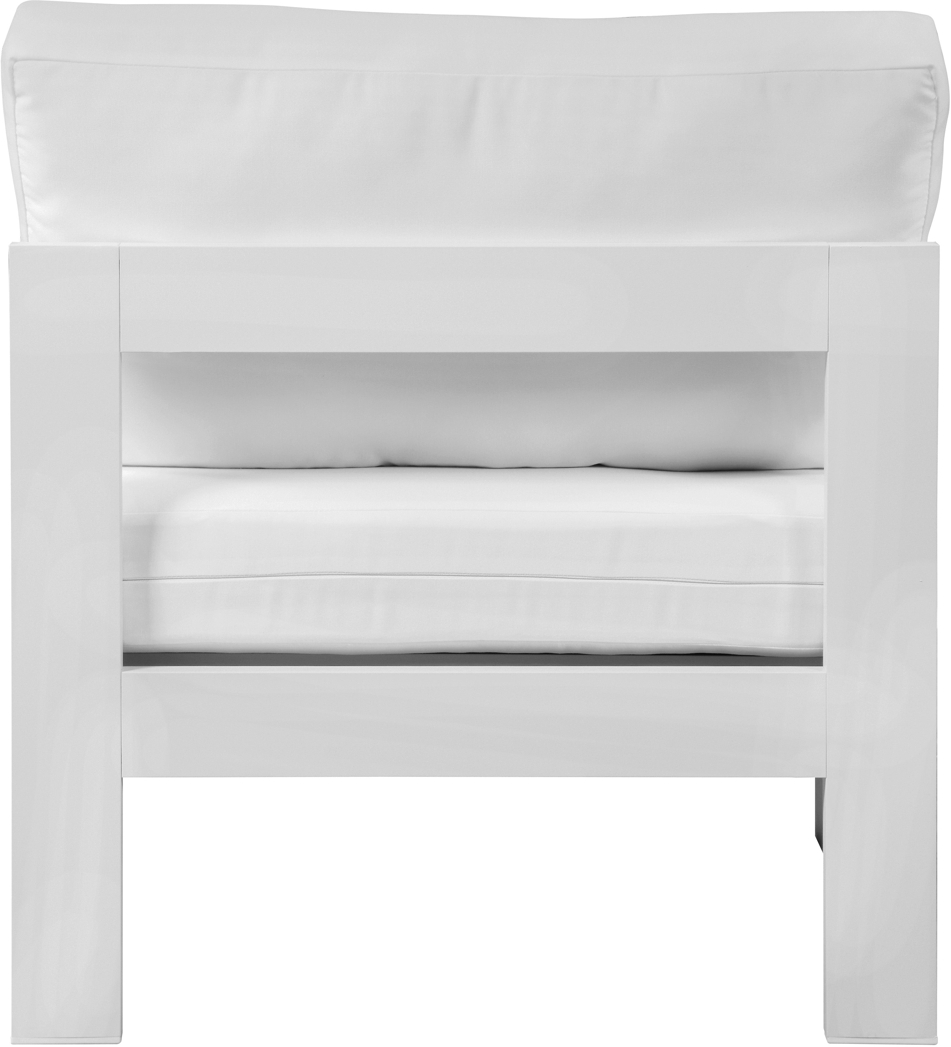 Chaise modulaire sans accoudoirs en aluminium pour patio extérieur Nizuc