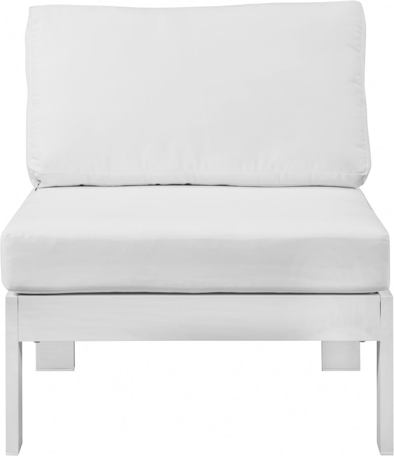 Nizuc Water Resistant Fabric Upholstered Outdoor Patio Modular Armless Chair